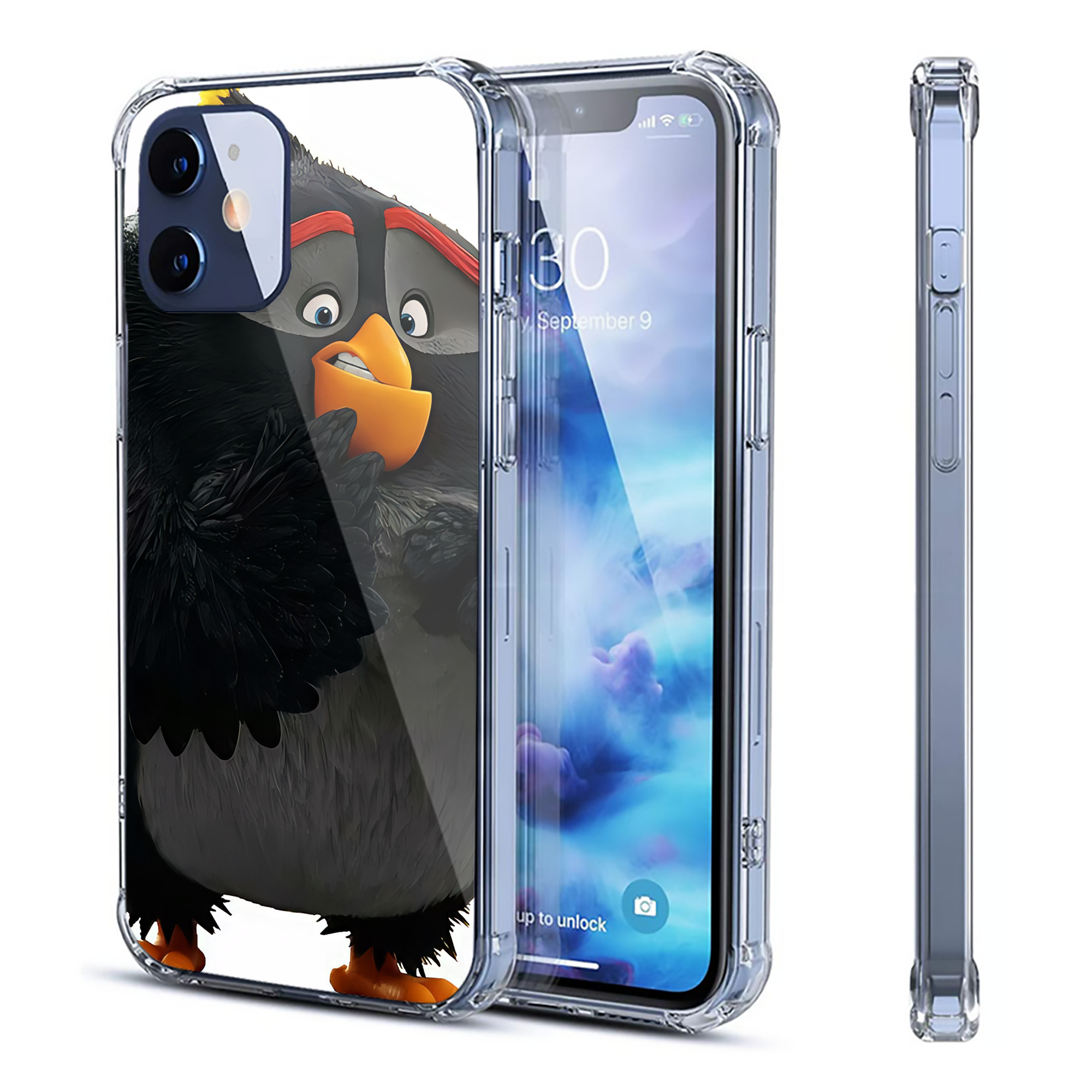 （画像用） Angry Birds アングリーバード 【iPhone 12シリーズ対応】透明スマホケース（クリアソフトケース）